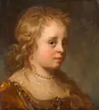 studio of Jacob Backer, Girl with a Pearl Necklace, Oil on panel (parquetted)