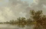 Jan van Goyen, River Landscape with Cottages and Trees