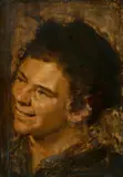 Haarlem School 17th century, Study of the Head of a Youth, Oil on panel