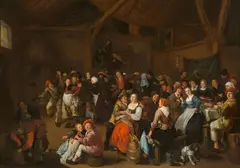 Jan Miense Molenaer, Peasant Wedding Feast, Oil on canvas (relined)
