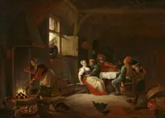 Hendrick Martensz Sorgh, Merry Peasants, Oil on panel