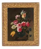 Giuseppe Recco, Vase of Flowers with Anemones and Tulips
Vase of Flowers with Roses and Tulips, Oil on canvas. Each