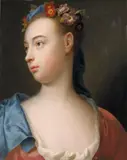 Balthasar Denner, Portrait of a Young Lady in a Flower Crown, Oil on copper panel