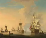 Francis Swaine, The Morning Gun, Oil on canvas (relined)