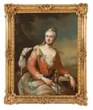 attributed to Georges Desmarées, Electress Maria Anna of Bavaria, née Princess of Poland and Saxony, Oil on canvas (relined)