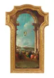 Francesco Zanin, The First Hot Air Balloon over Venice, Oil on canvas (relined)