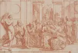 Plato's Symposium by Pietro Testa, called Il Lucchesino, copy after, Red chalk, offered May 2022