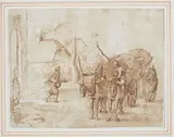Netherlandish School 17th century, Travellers at Rest