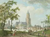 Hendrik de Meijer, View of Arnhem, Watercolour and opaque colours on paper