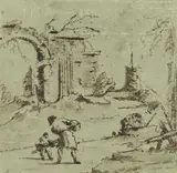 Giacomo Guardi, Capriccio with Figures among Ruins
