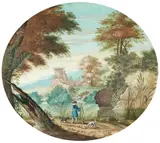 German School 18th century, Two Landscapes