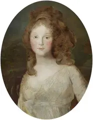 Johann Friedrich August Tischbein, Portrait of Crown Princess Louise of Prussia, later Queen Louise (unfinished), Oil on canvas (oval)