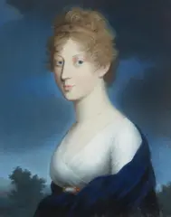 German, Portrait of Antoinette of Saxe-Coburg-Saalfeld, Chalk pastel.