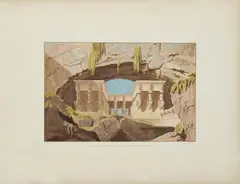 Karl Friedrich Schinkel Collection of Decorations for the two Royal Theatres in Berlin, Karl Friedrich Schinkel 
Collection of Decorations for the two Royal Theatres in Berlin, Aquatint etchings framed under new mats in two cloth folders. 32 loose sheets, 28 of which in colours, one inscribed "INHALTS-VERZEICHNIS" (contents). Some sheets with foxmarks in the white margins, the outer edges of the plates slightly yellowed, the title page lacking. Some sheets with traces of mountings in the upper edges. In various sheet and plate sizes, most sheets c