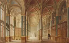 Lorenz Ritter, The Library in Berlin Council Offices, Watercolour