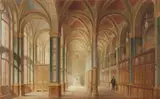 Lorenz Ritter, The Library in Berlin Council Offices, Watercolour