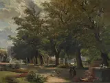 Figures in a Palace Garden by Otto Günther-Naumburg, Oil on canvas, sold May 2022