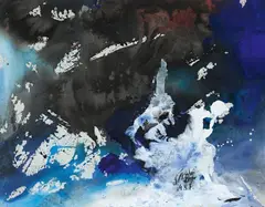 Untitled by Fred Thieler, 1987, Mixed media on canvas, sold Dec 2021