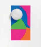 Martial Raysse, Untitled, 1962/1964, Collage: swan down, colour silkscreen and cardboard on card support