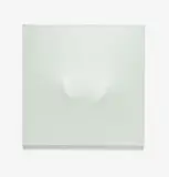 Turi Simeti, 2 Ovali Bianchi, 2011, Acrylic on shaped canvas