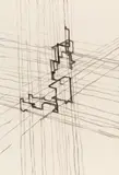 Antony Gormley, Stay, 2018, Carbon and casein on paper
