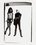 Andy Warhol, Self portrait with Janice Dickinson, 1982, Gelatin silver print