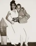 Andy Warhol, Keith Haring with Wanakee Pugh, 1984, Gelatin silver print on Agfa paper