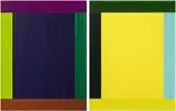 Anima Mundi 56-2 by Imi Knoebel, 2011/2015, Two-part work: each acrylic on plastic foil, collaged. Each, sold Dec 2021