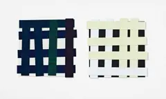 Imi Knoebel, WS IV, 2009/2012, Two-part work: each acrylic on plastic foil, collaged. Each