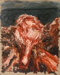 Ralph Fleck, Schlachthofbild 26/X, 1982, Oil on canvas