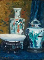 Ernst Oppler, Stilleben: China-Porzellan, 1908, Oil on canvas