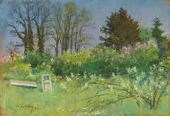 Walter Leistikow, Alter Judenfriedhof in Berlin, 1892, Pastel on brownish paper