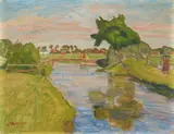 Otto Modersohn, Sommer an der Wümme, Circa 1922, Tempera on plywood