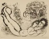 Nu de Vence by Marc Chagall, 1962, Lithograph on wove paper with watermark "ARCHES", sold Dec 2021