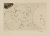 Jeune femme observant les évolutions d'un poisson by Henri Matisse, 1929, Etching on thin China paper, mounted on Velin d'Arches, offered Dec 2021