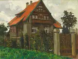 Kurt Schwitters, Ohne Titel (Haus der Familie Wilke in Ricklingen), Circa 1913, Oil on canvas