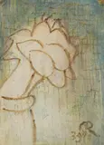 Helle Blüten/Cosmeen by Christian Rohlfs, 1935, Water tempera on thick handmade paper, sold Dec 2021