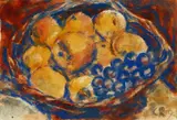 Stilleben mit Obstschale by Christian Rohlfs, 1919, Water tempera and gouache on firm watercolour laid paper, sold Dec 2021