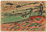 Franz Radziwill, Boot am Strand. Postkarte