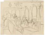 Karl Hubbuch, Im Café