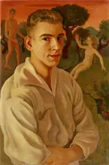 Richard Ziegler, Junger Mann mit Sündenfall, 1929, Oil on canvas