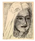 Max Beckmann, Frauenkopf mit Halskette (Female Head with Necklace)
