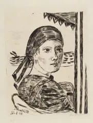 Minette by Max Beckmann, 1922, Etching on Japan paper, sold Dec 2021