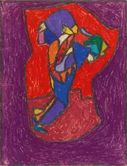 Adolf Hölzel, Ohne Titel (Geometrische Komposition), Um 1925, Pastel and graphite on smooth paper