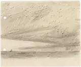 Lyonel Feininger, Wolken über der See (Seascape with clouds), 1912, Pencil drawing on fine drawing paper