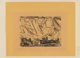 Lyonel Feininger, Villa am Strande 3 (Villa on the shore 3), 1918, Woodcut on fine yellow Japan