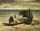 Frans Masereel, L'Epave, 1930, Oil on canvas, relined