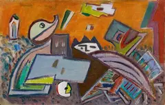 Nach der Bombennacht by Werner Gilles, 1948, Oil on canvas, offered Dec 2021