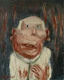 Clifford Holmead Phillips, Schlachter, 1973, Oil on canvas, mounted on wooden panel