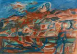 Curth Georg Becker, Assuan II. Verso: Stehender Mann